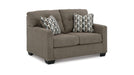 Mahony Brown Fabric Sofa & Loveseat Set
