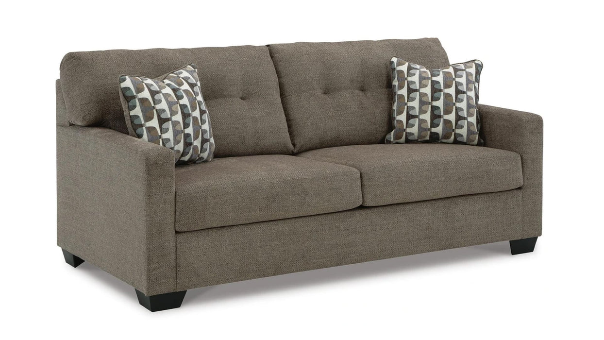 Mahony Brown Fabric Sofa & Loveseat Set