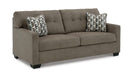 Mahony Brown Fabric Sofa & Loveseat Set