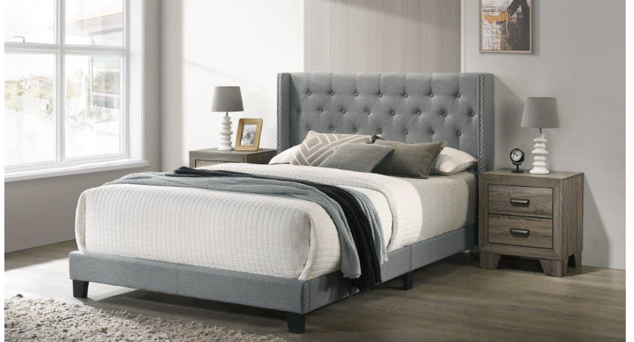 Makayla Gray Upholstered Full Bed