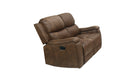 Marwood Brown Faux Leather Reclining Sofa And Loveseat Set