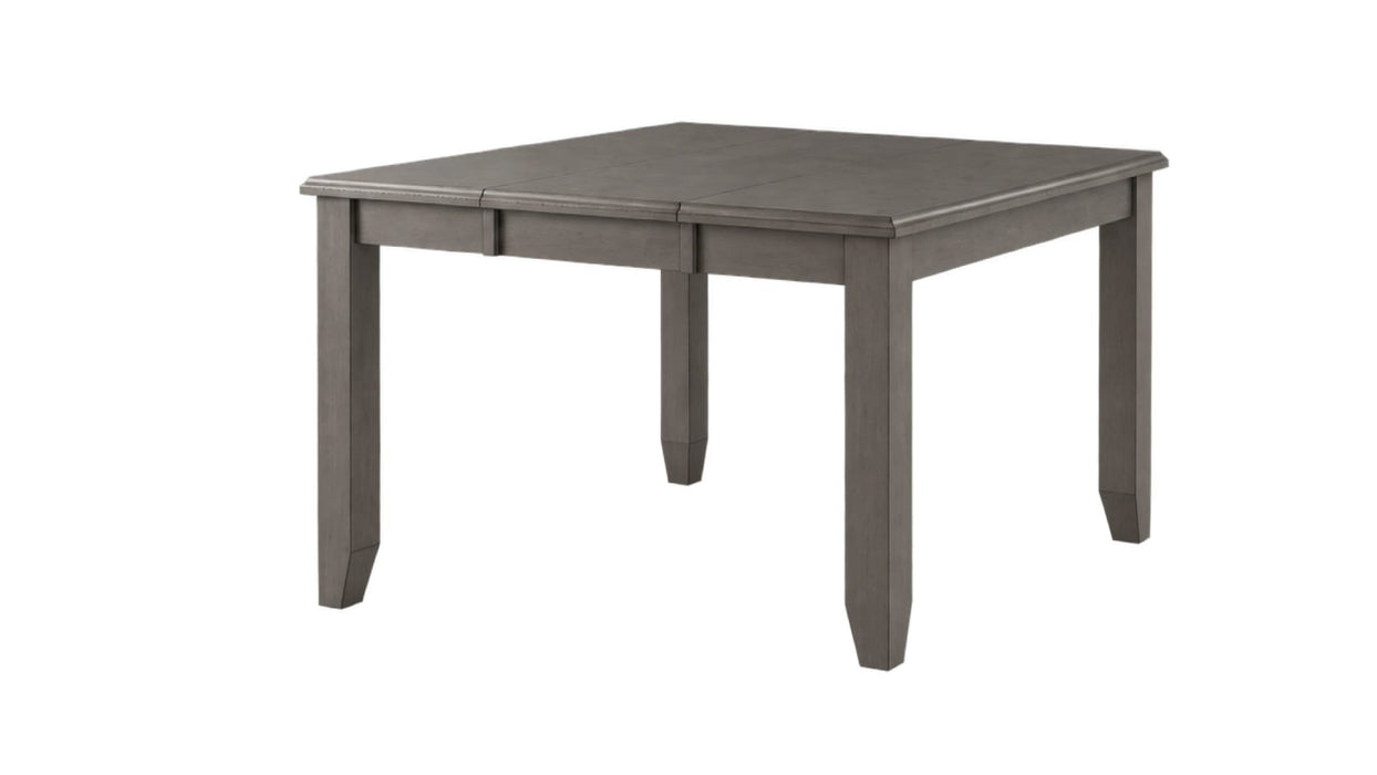 Mason Gray Wood And Upholstered Counter Height 6pc Dining Table, Chai