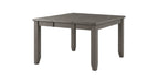 Mason Gray Wood And Upholstered Counter Height 6pc Dining Table, Chai