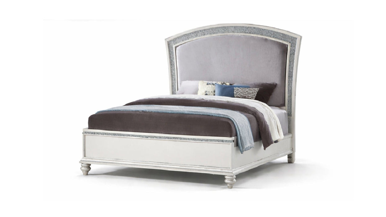 Maverick Platinum Wood And Upholstered Queen Bedroom Set