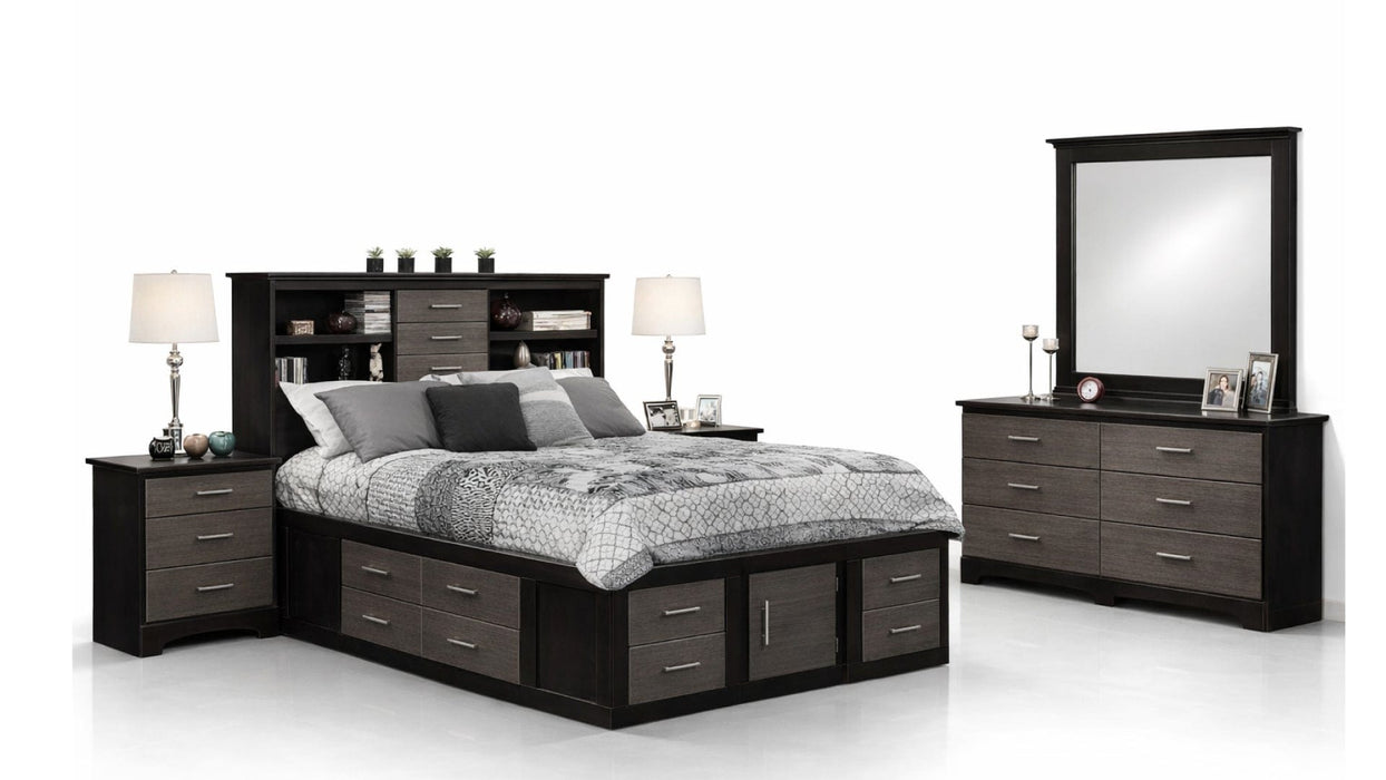 Maxim Black Wood Queen Bedroom Set