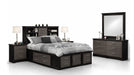 Maxim Black Wood Queen Bedroom Set