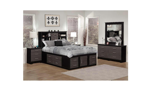 Maxim Black Wood Queen Bedroom Set