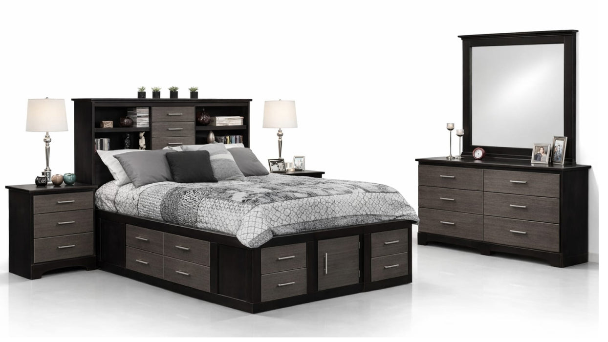 Maxim Gray Wood California King Bedroom Set