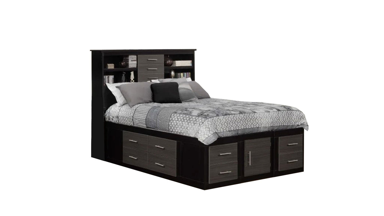 Maximus Black Wood Queen Bed