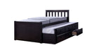 Maya Brown Wood Twin Over Twin Day Bed With Trundle