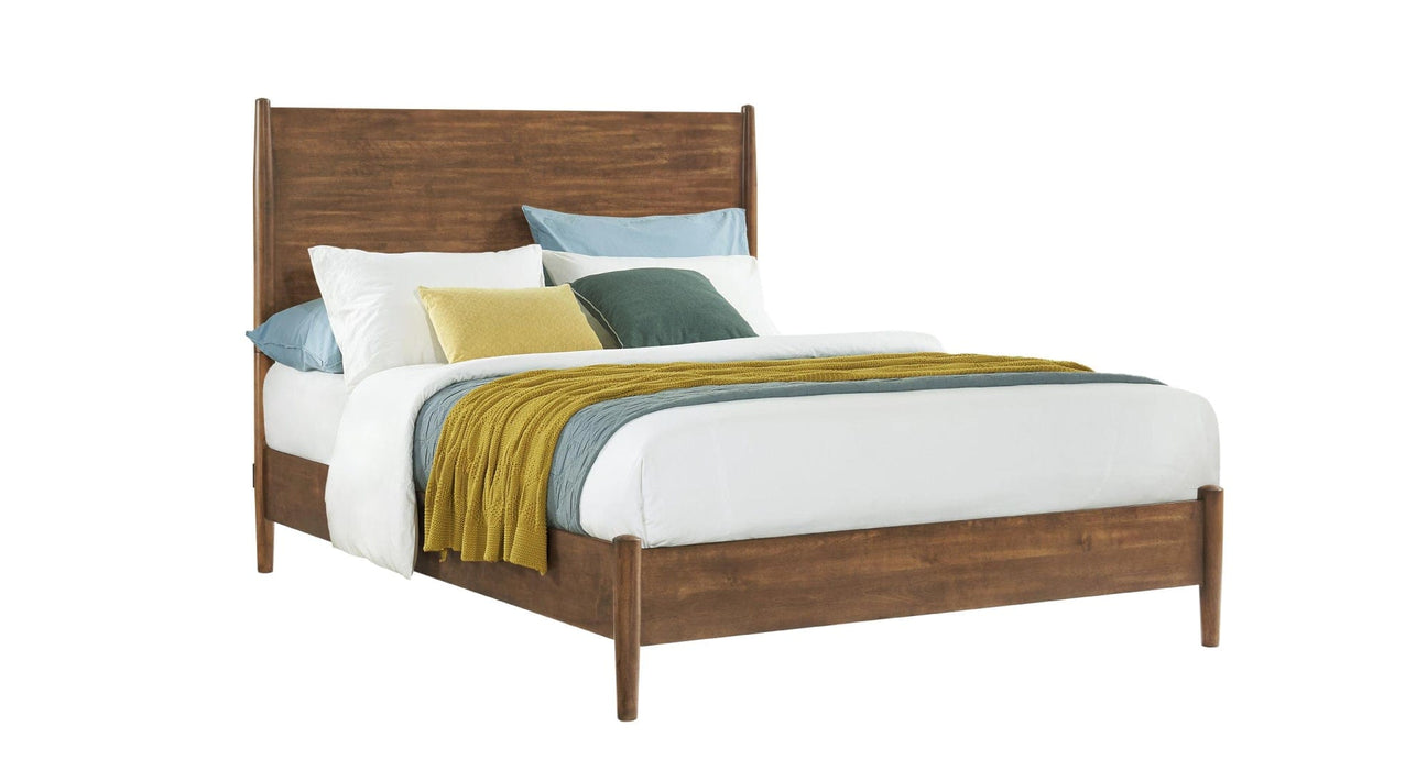 MidCentury Modern Brown Wood Queen Bedroom Set