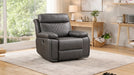 Milt Gray Faux Leather Recliner