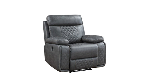 Milt Gray Faux Leather Recliner