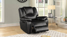 Milton Black Faux Leather Recliner