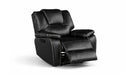 Milton Black Faux Leather Recliner