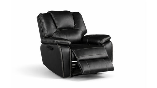 Milton Black Faux Leather Recliner