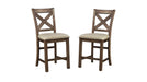 Moriville Brown Wood Counter Height 7pc Dining Table & Chair Set