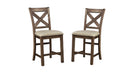 Moriville Brown Wood Counter Height 7pc Dining Table & Chair Set