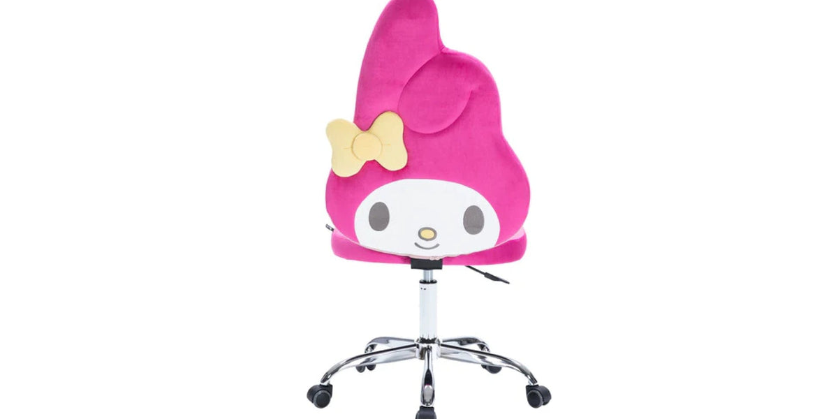 My Melody Pink Metal And Upholstered Vanity Stool — Casa Linda