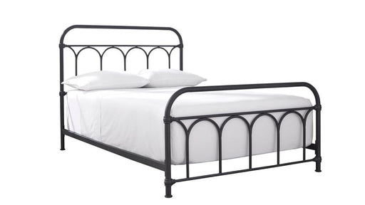 Nashburg black metal full bed with arched spindle headboard and footboard