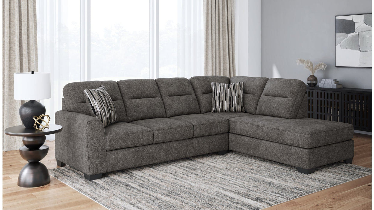 Olten Gray Fabric Sectional Sofa