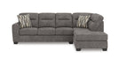 Olten Gray Fabric Sectional Sofa