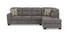 Olten Gray Fabric Sectional Sofa