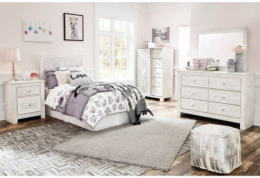 Paxberry White Wood Twin Bedroom Set