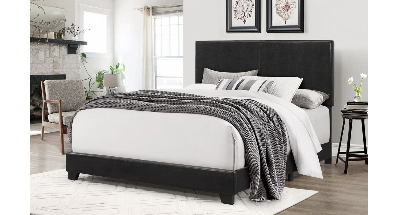 Percifer Black Faux Leather Full Bed