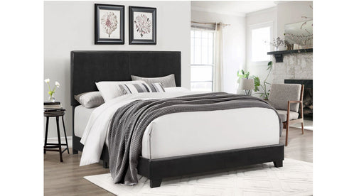 Percifer Black Faux Leather Twin Bed