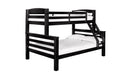 Porter Black Wood Twin Over Full Bunk Bed