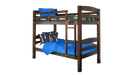 Porter Brown Wood Twin Over Twin Bunk Bed