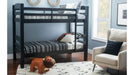 Powell Black Wood Twin Over Twin Bunk Bed