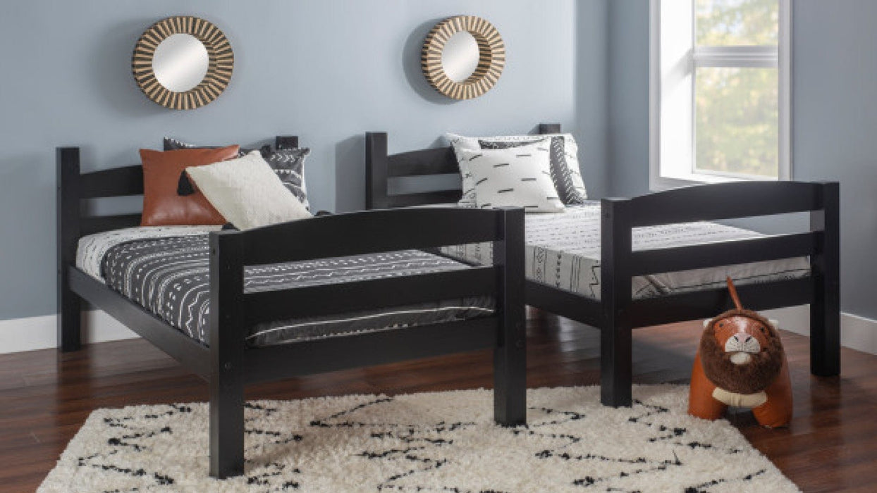 Powell Black Wood Twin Over Twin Bunk Bed