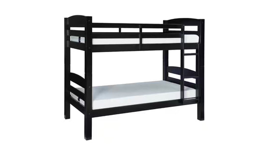 Powell Black Wood Twin Over Twin Bunk Bed