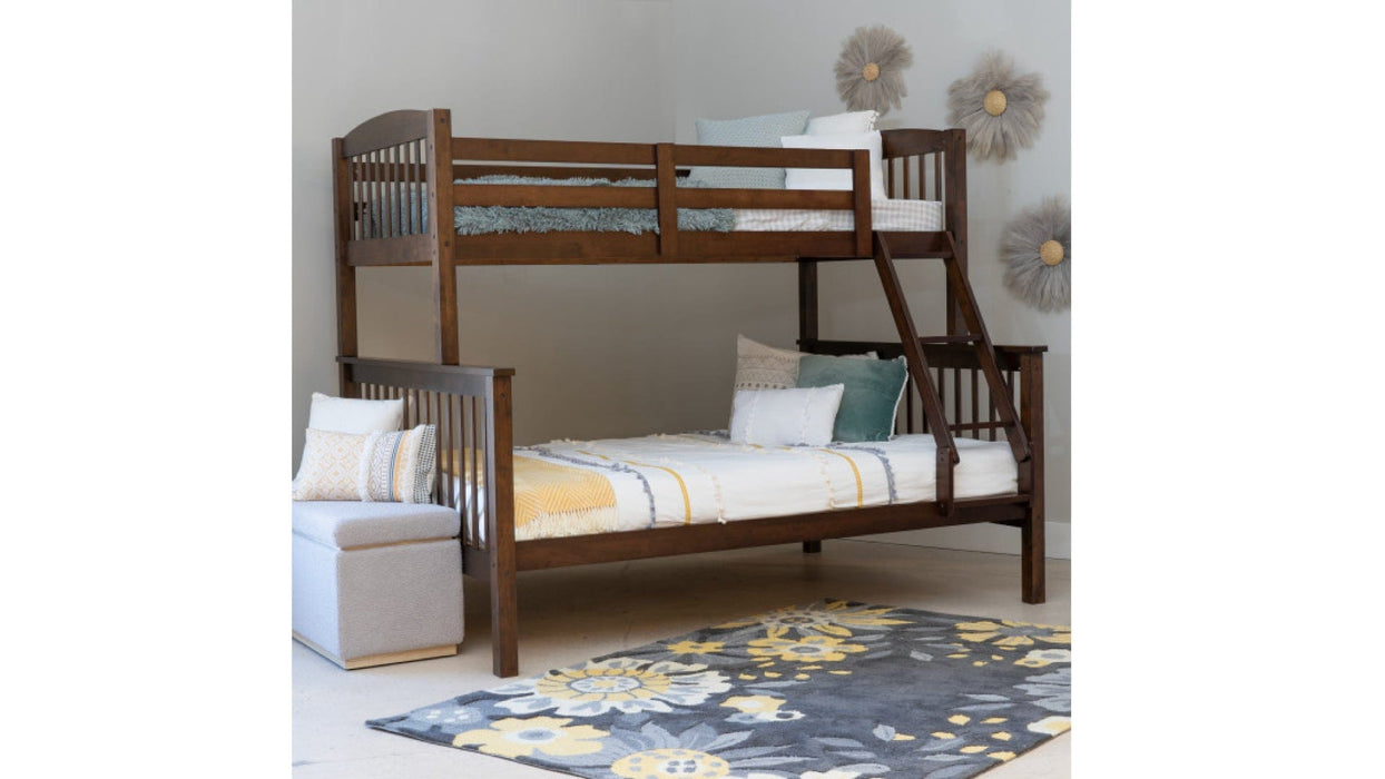 Powell Spader Brown Wood Twin Over Full Bunk Bed