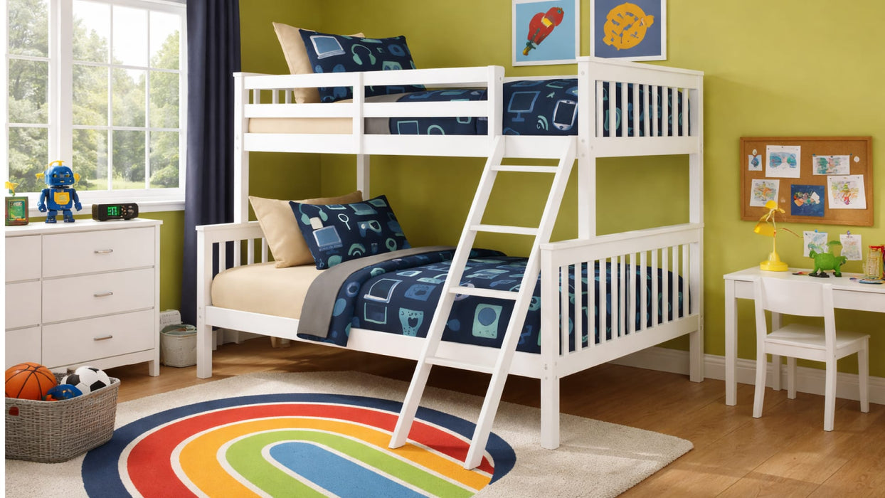 Ranger Gray Wood Twin Over Full Bunk Bed