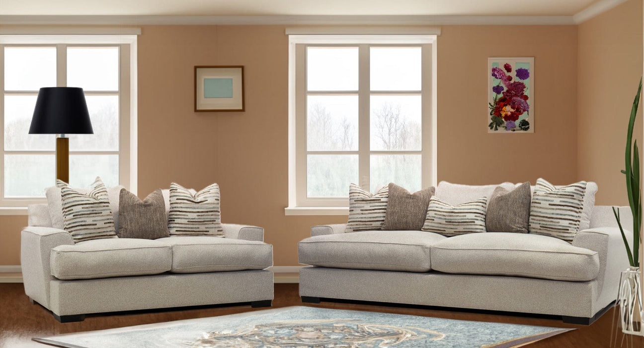 Renegade Beige Fabric Sofa & Loveseat Set