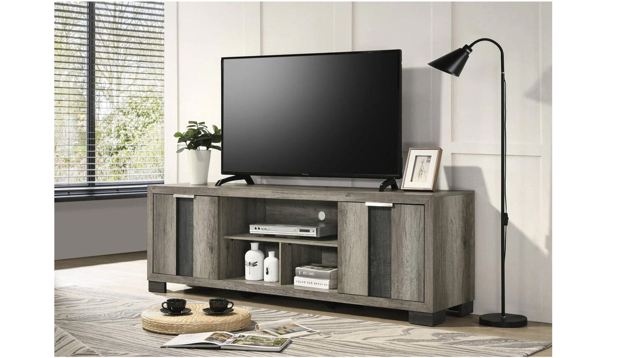 Rengley Gray Wood TV Stand