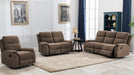 Ronald Dual Reclining Brown Fabric 3pc Set
