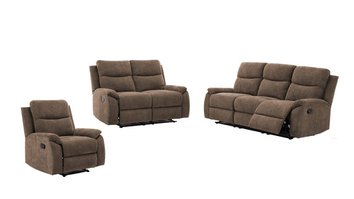 Ronald Dual Reclining Brown Fabric 3pc Set