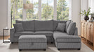 Rowan Gray Corduroy Sectional Sofa