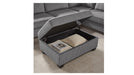 Rowan Gray Corduroy Sectional Sofa