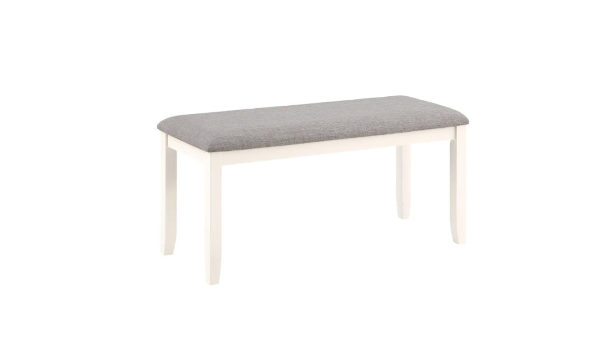 Rowan White Wood And Upholstered Counter Height 6pc Dining Table, Cha