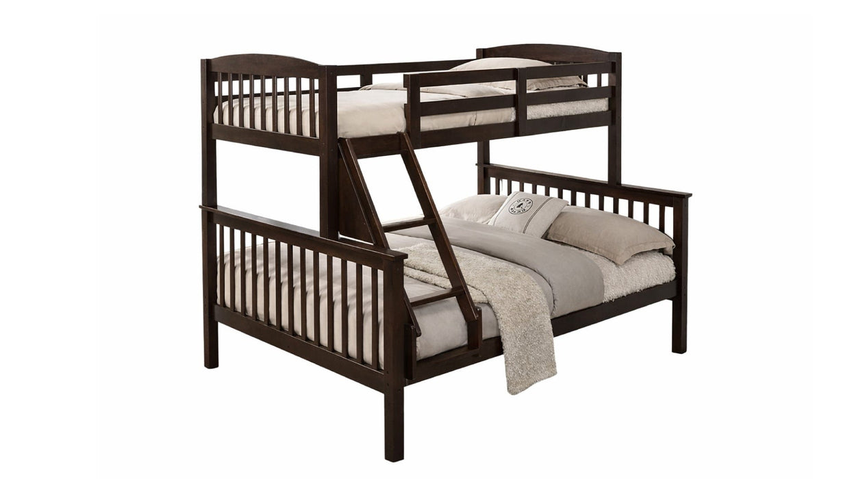 Sadie Brown Wood Twin Over Full Bunk Bed