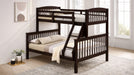 Sadie Brown Wood Twin Over Full Bunk Bed