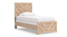 Sanginlane Brown Wood Twin Bedroom Set