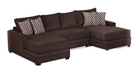 Savoy Brown Fabric Sectional Sofa