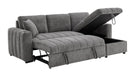 Seraphina Gray Chenille Sectional Sleeper Sofa