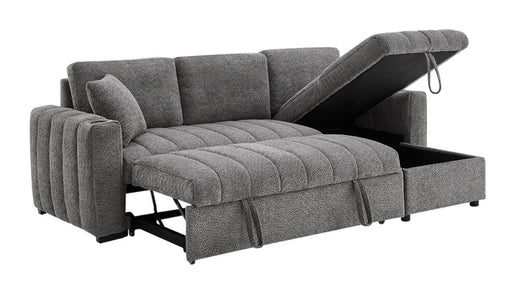 Seraphina Gray Chenille Sectional Sleeper Sofa